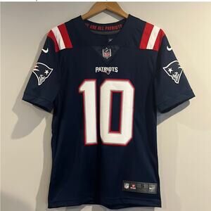 NFL Nike patriots Mac Jones 10 blue jersey